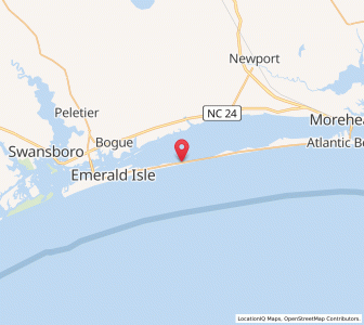 Map of Emerald Isle, North Carolina