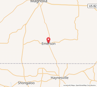 Map of Emerson, Arkansas