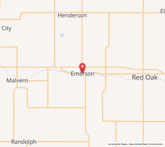Map of Emerson, Iowa