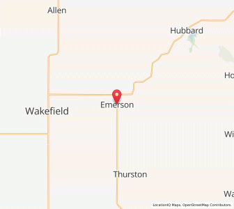 Map of Emerson, Nebraska