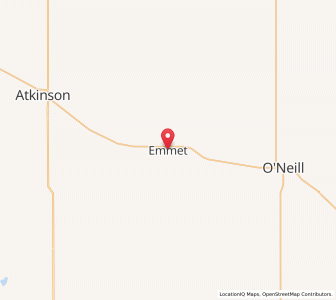Map of Emmet, Nebraska