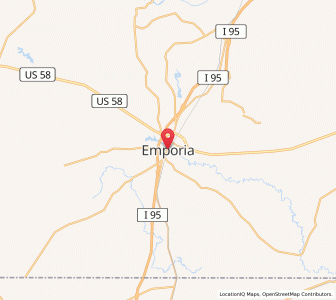 Map of Emporia, Virginia