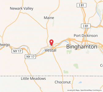 Map of Endicott, New York