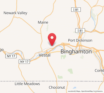 Map of Endwell, New York