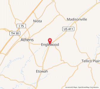 Map of Englewood, Tennessee