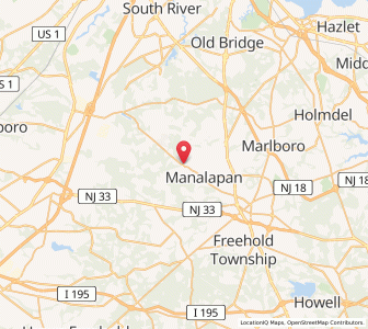 Map of Englishtown, New Jersey