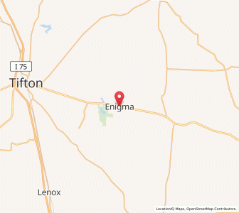 Map of Enigma, Georgia