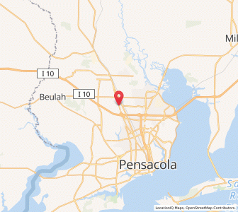 Map of Ensley, Florida