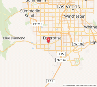 Map of Enterprise, Nevada