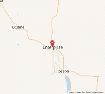Map of Enterprise, Oregon