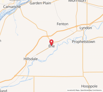 Map of Erie, Illinois