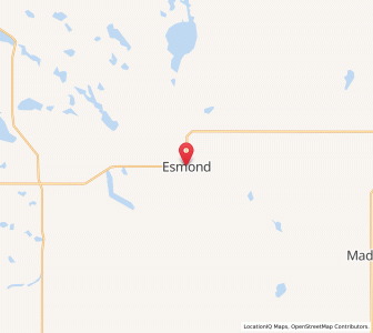 Map of Esmond, North Dakota