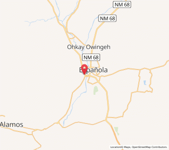 Map of Española, New Mexico