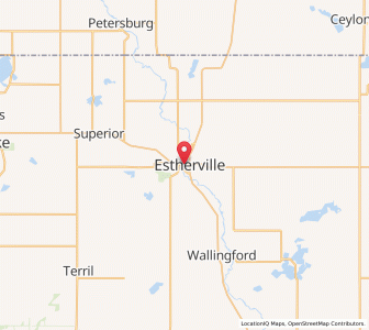 Map of Estherville, Iowa