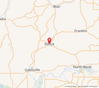 Map of Ettrick, Wisconsin