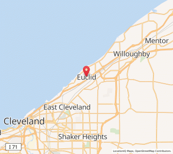 Map of Euclid, Ohio