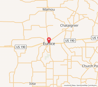 Map of Eunice, Louisiana