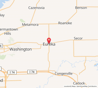 Map of Eureka, Illinois