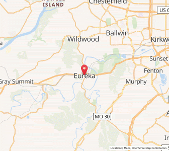 Map of Eureka, Missouri