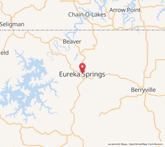 Map of Eureka Springs, Arkansas