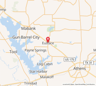 Map of Eustace, Texas