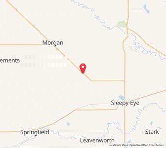 Map of Evan, Minnesota