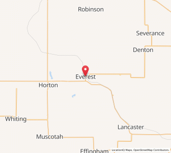 Map of Everest, Kansas