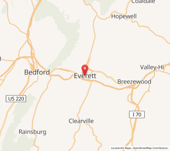 Map of Everett, Pennsylvania