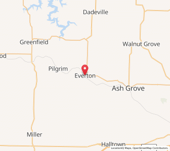 Map of Everton, Missouri