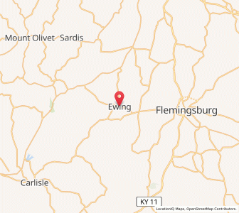 Map of Ewing, Kentucky