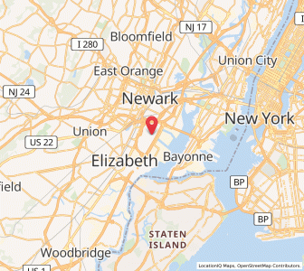 Map of EWR - Newark Liberty International Airport, New Jersey