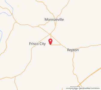 Map of Excel, Alabama