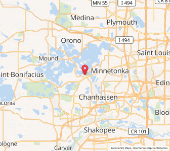 Map of Excelsior, Minnesota