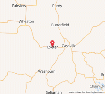 Map of Exeter, Missouri