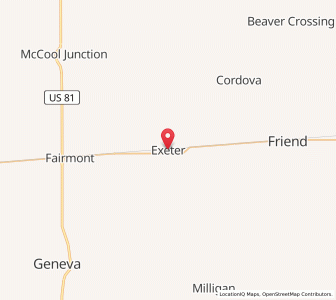 Map of Exeter, Nebraska