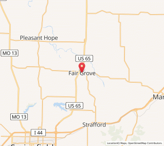 Map of Fair Grove, Missouri