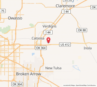 Map of Fair Oaks, Oklahoma