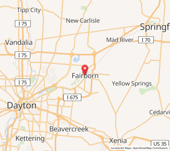 Map of Fairborn, Ohio
