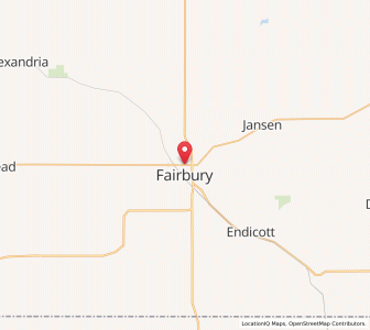 Map of Fairbury, Nebraska