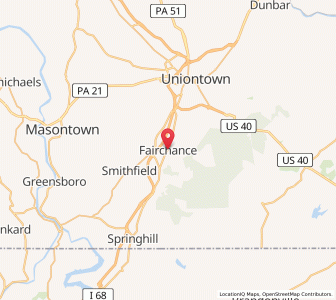 Map of Fairchance, Pennsylvania