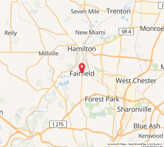 Map of Fairfield, Ohio