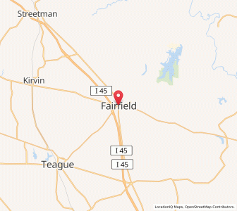 Map of Fairfield, Texas