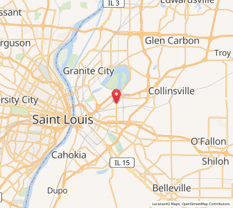 Map of Fairmont City, Illinois