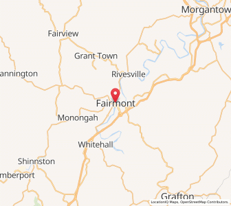 Map of Fairmont, West Virginia