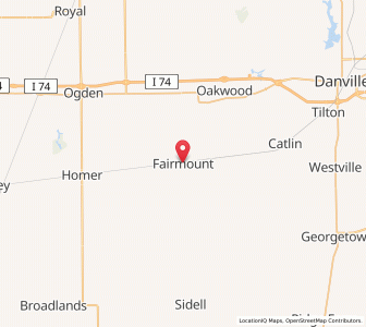 Map of Fairmount, Illinois