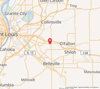 Map of Fairview Heights, Illinois