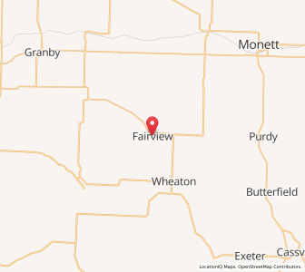 Map of Fairview, Missouri