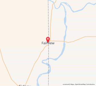 Map of Fairview, Montana