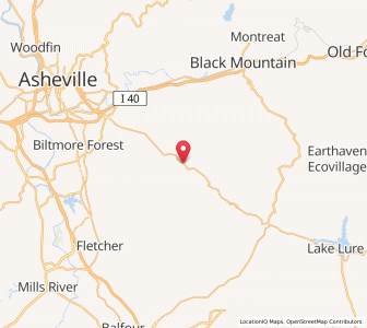 Map of Fairview, North Carolina
