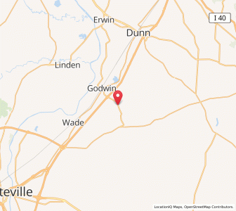 Map of Falcon, North Carolina